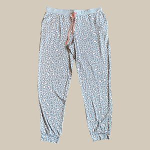 Sleep Riot Grey and Pink Cheetah Print Lounge Pants | Pajama